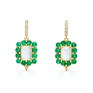 18K Emerald Color Theory Earrings