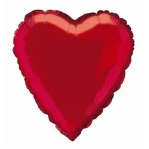 18" Red Heart Mylar Balloon