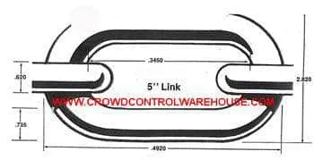 5.0 in. Heavy Duty Plastic Chain - Standard Colors