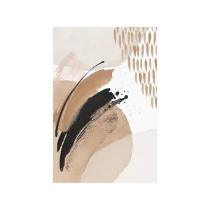 Abstract Boho Art Prints | Beige Cream Black