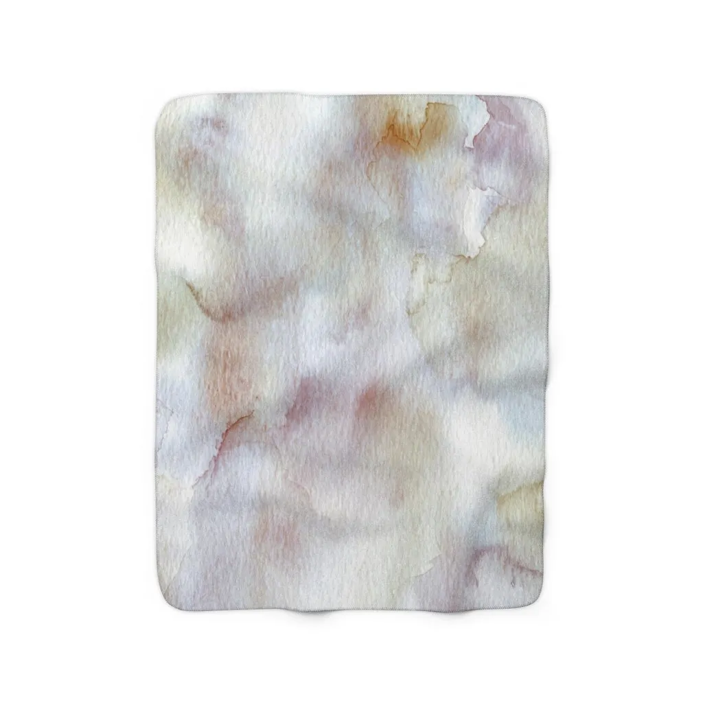 Abstract Comfy Blanket | Mauve Lavander Green