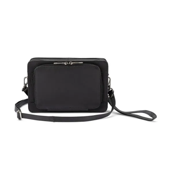 b. - MC-01 Leather wrist clutch bag - Black