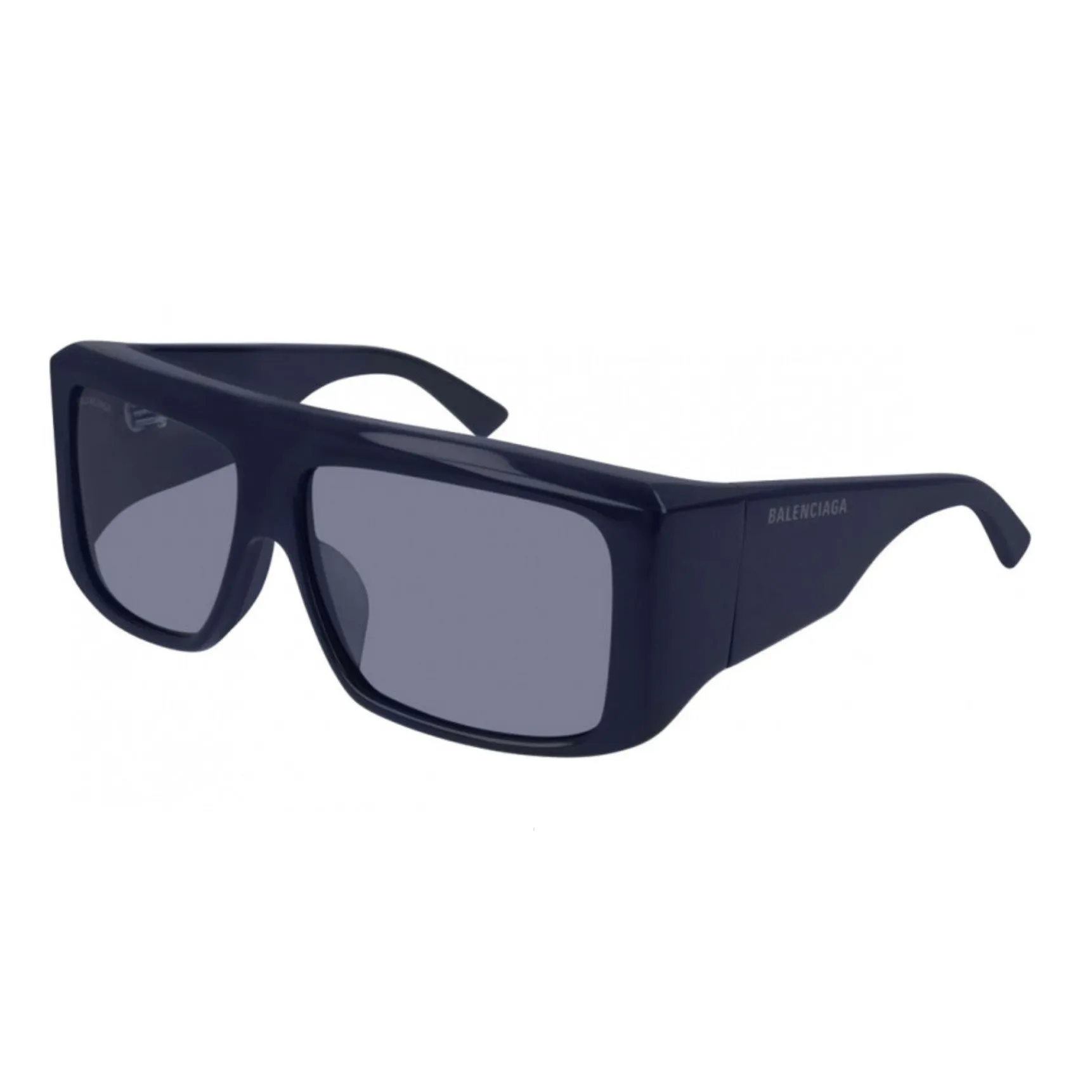 Balenciaga Unisex Sunglasses Oversized Rectangle Blue BB0002S-004 63