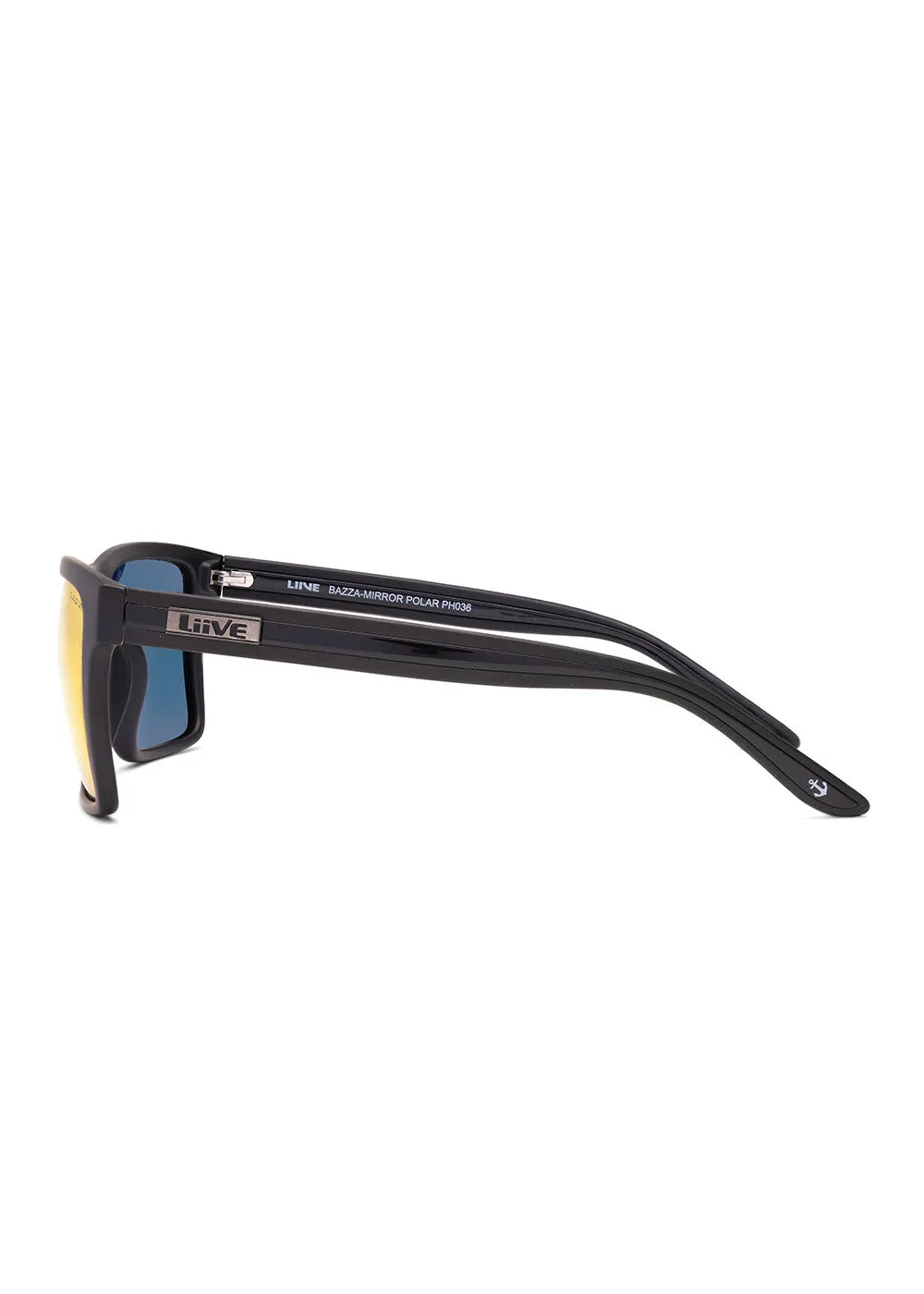 Bazza - Mirror Matt Black Sunglasses