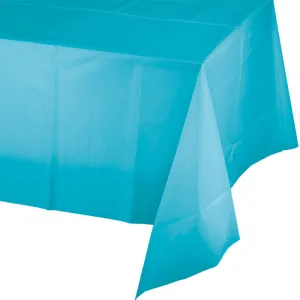 Bermuda Blue Tablecover Plastic 54" X 108"