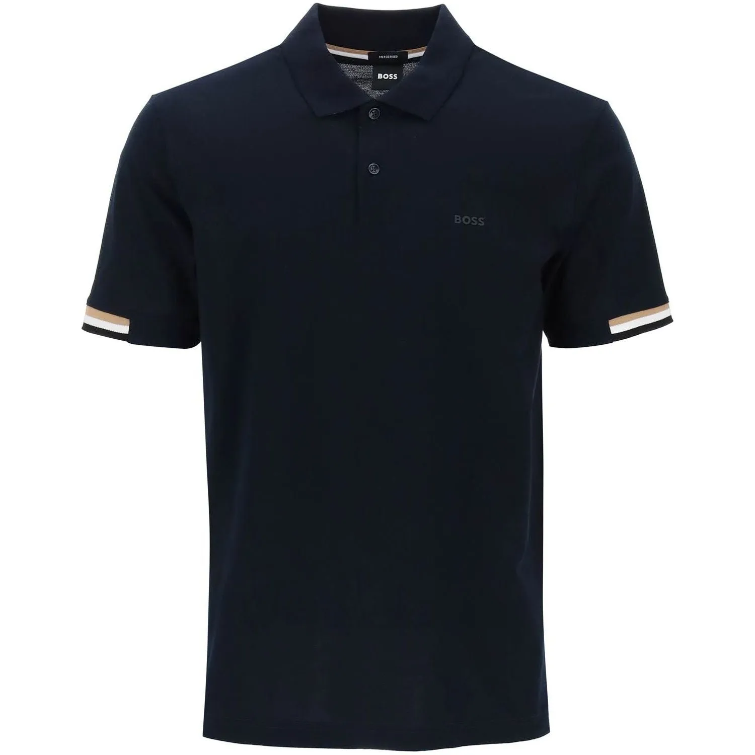 Boss parlay polo shirt with stripe detail