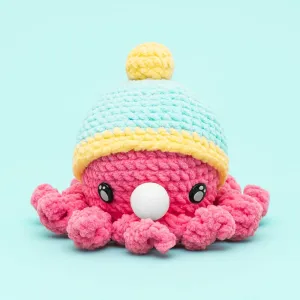 Bubble Octopus Crochet Kit-Rose Red