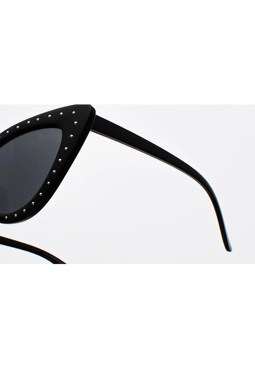 Cat Eye Sunglasses With Mini Gold Studs