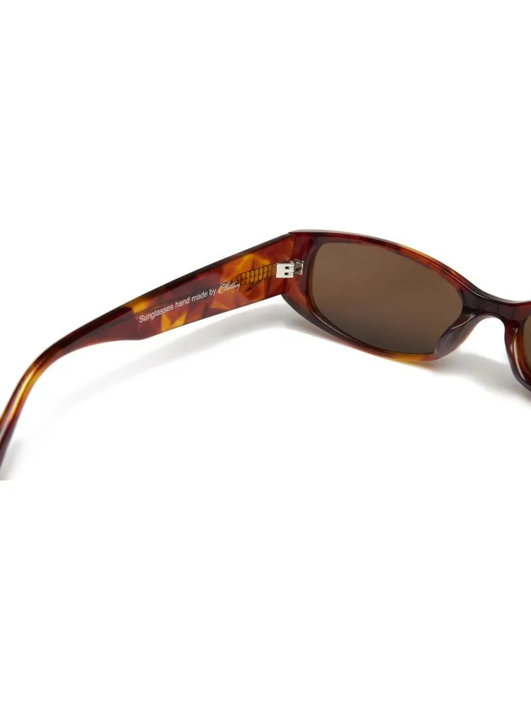 CHILLHANG Small Frame Square Beach Sunglasses - Tortoise Frame