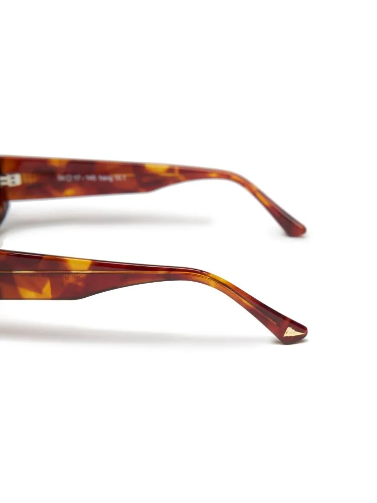 CHILLHANG Small Frame Square Beach Sunglasses - Tortoise Frame