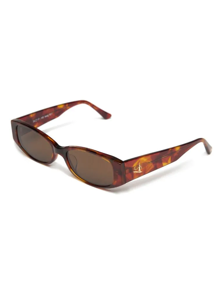 CHILLHANG Small Frame Square Beach Sunglasses - Tortoise Frame