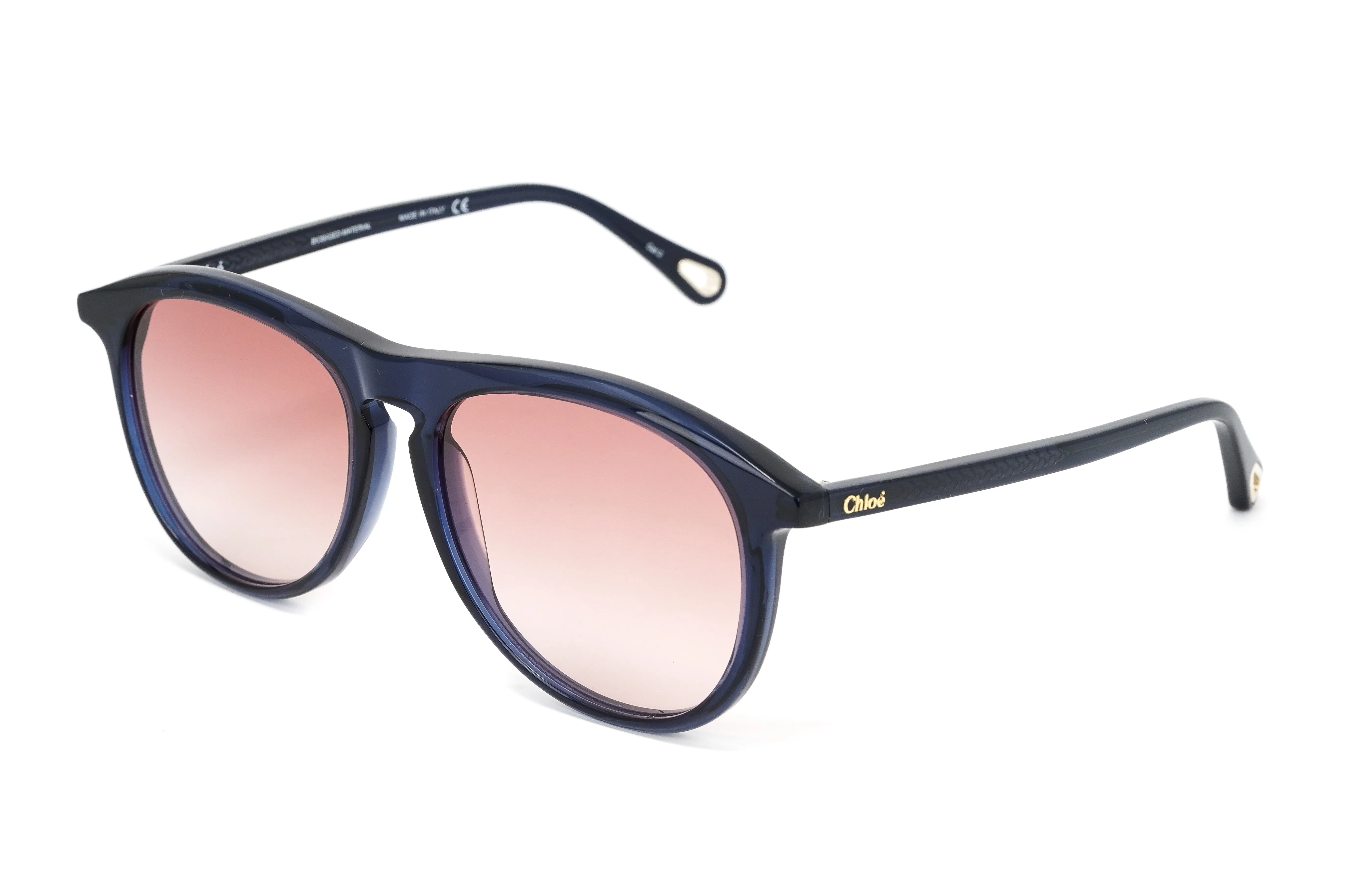 Chloé Women's Sunglasses Esther Oversized Pilot Blue/Orange CH0009S-001 56