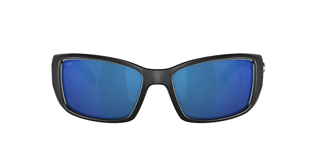 Costa Del Mar Blackfin Matte Black Frame - Blue Mirror 580P Lens - Polarized Sunglasses