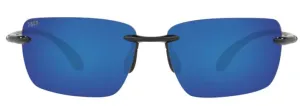 Costa Del Mar Gulf Shore Shiny Black Frame - Blue Mirror 580 Plastic Lens - Polarized Sunglasses