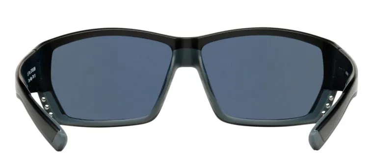 Costa Del Mar Mens Tuna Alley Matte Black Frame - Blue Mirror 580 Plastic Lens - Polarized Sunglasses