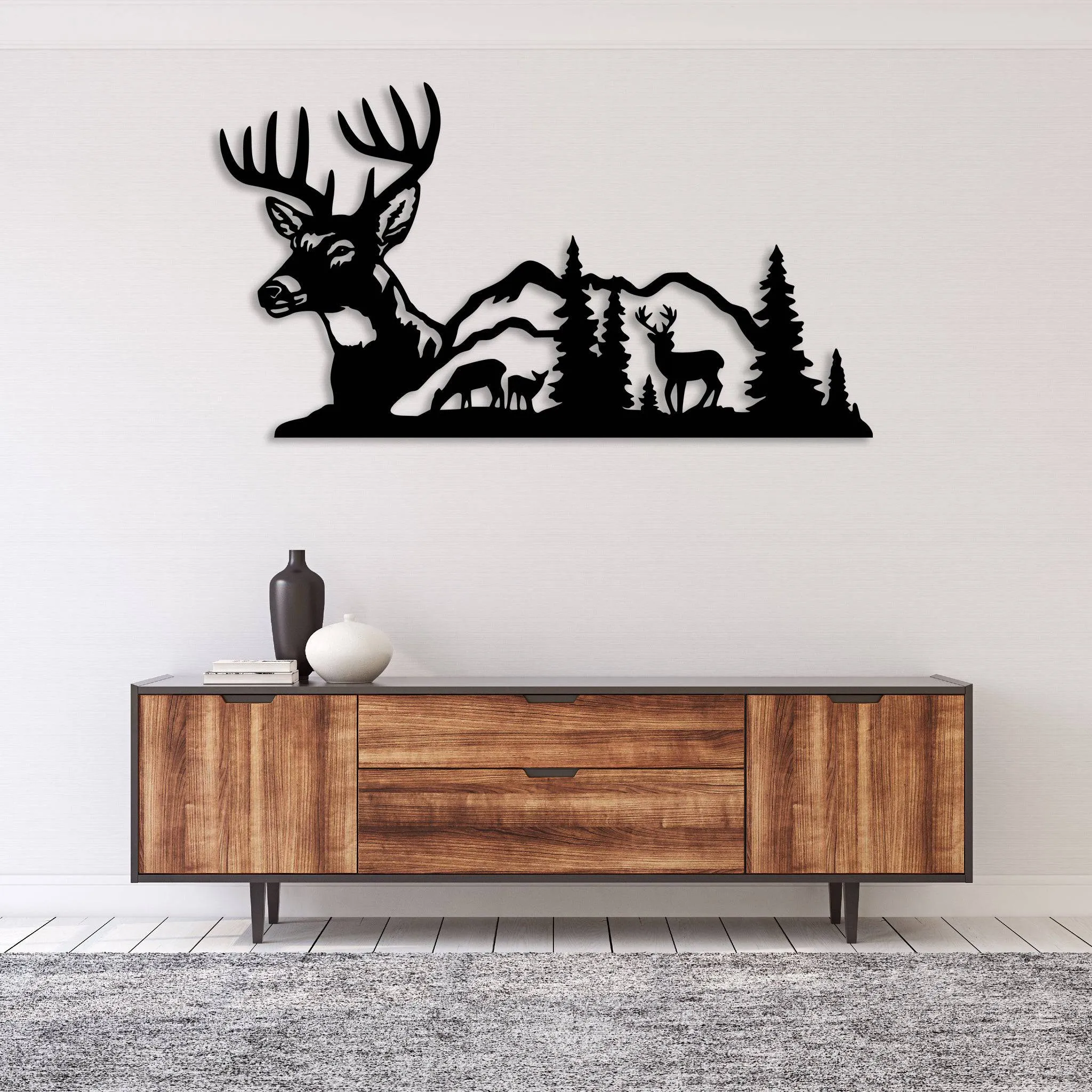 Deer Mountain View - Metal Wall Art