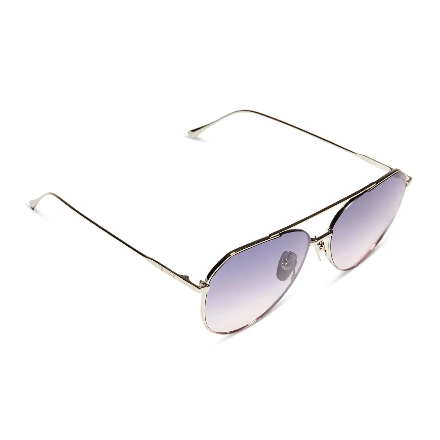 DIFF Charitable Eyewear Dash - Silver Lavender Rose Gradient - Non-Polarized Sunglasses