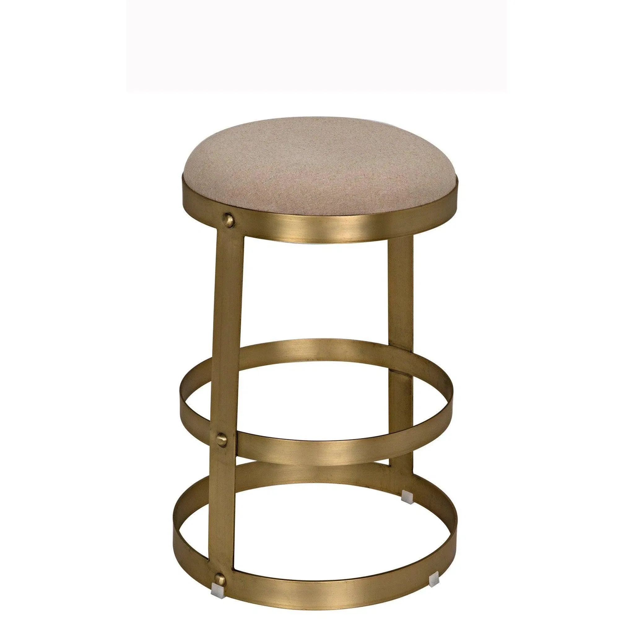 Dior Steel Counter Stool With Brass Finish