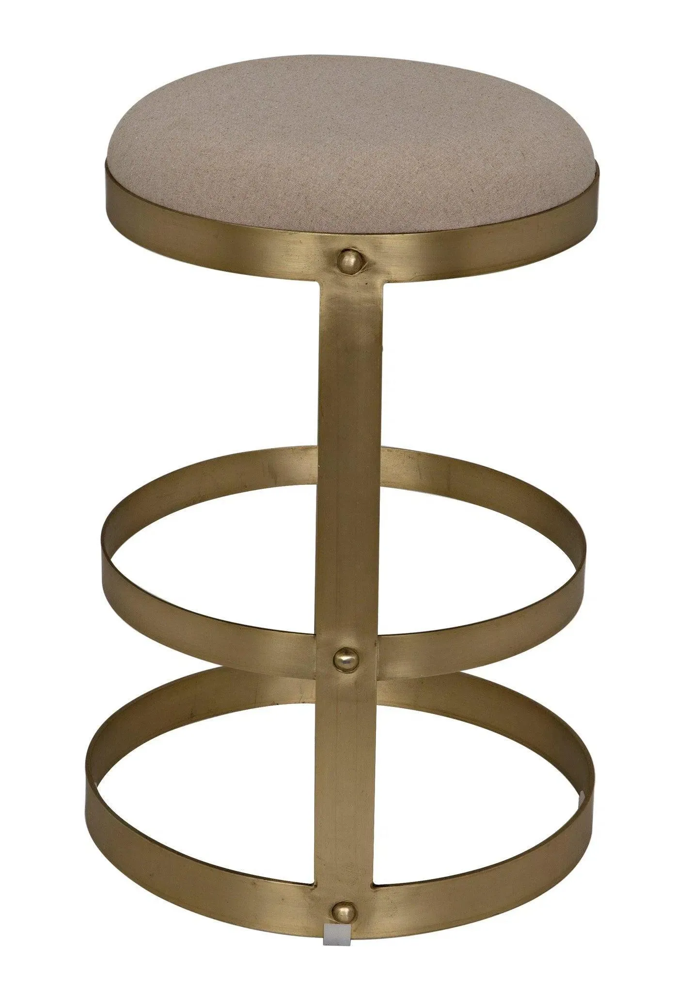 Dior Steel Counter Stool With Brass Finish