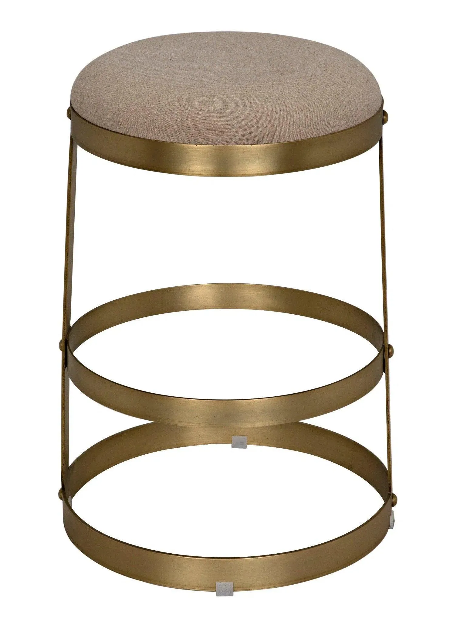 Dior Steel Counter Stool With Brass Finish