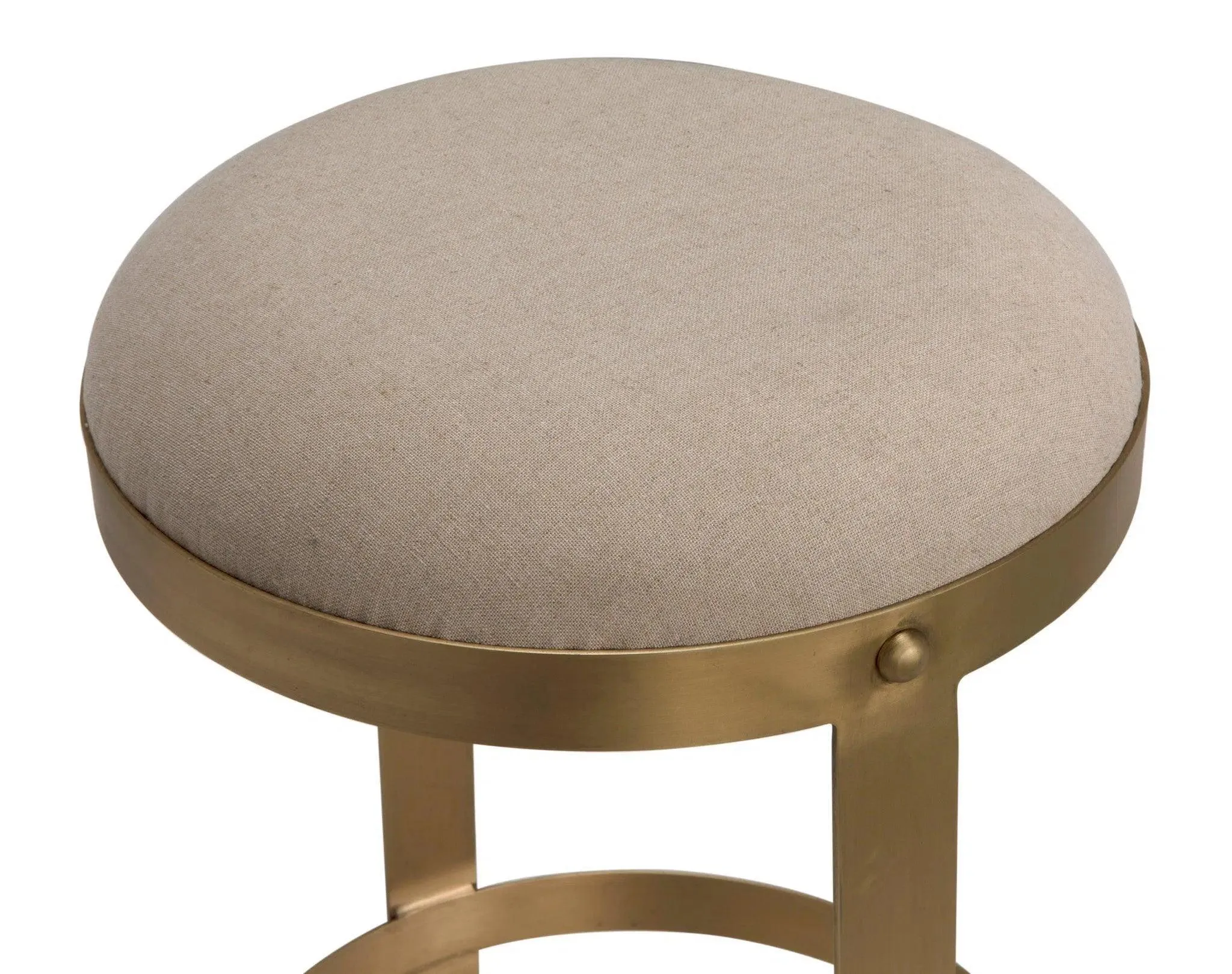 Dior Steel Counter Stool With Brass Finish