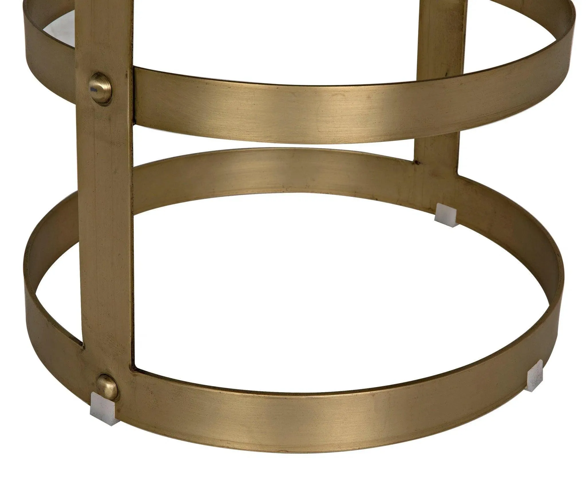 Dior Steel Counter Stool With Brass Finish