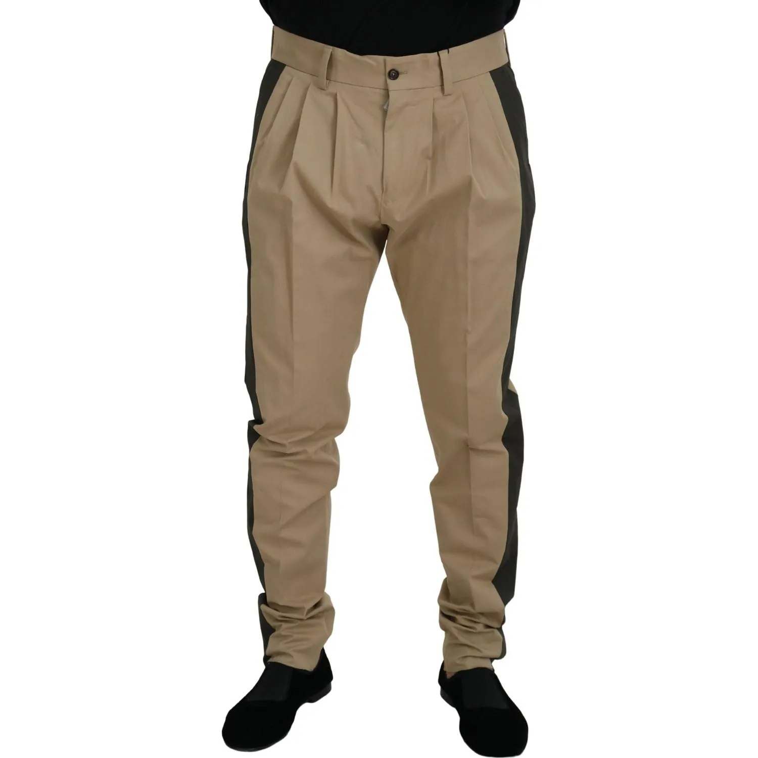 Dolce & Gabbana Elegant Bi-Color Cotton Stretch Pants