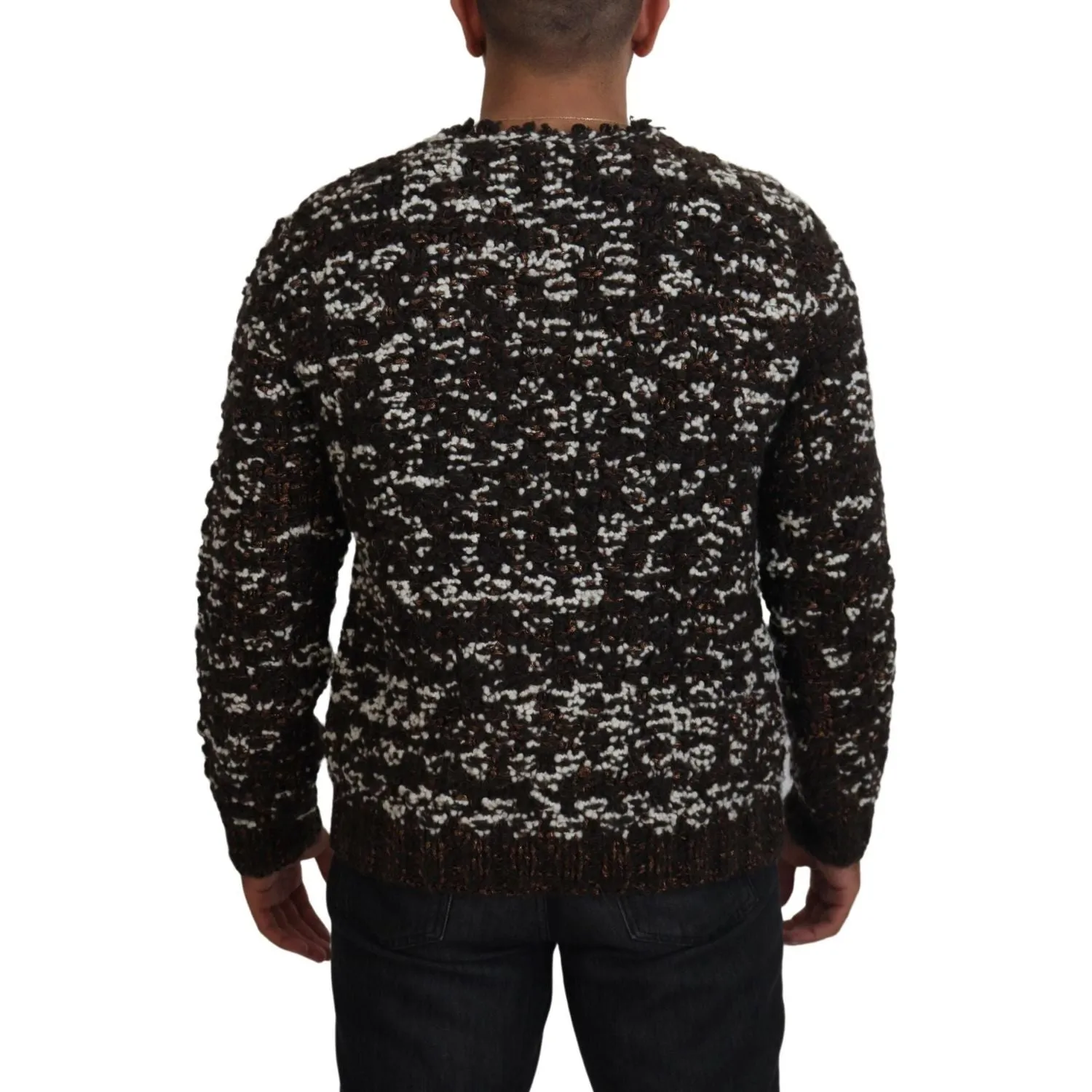 Dolce & Gabbana Elegant Bronze Knit Pullover Sweater