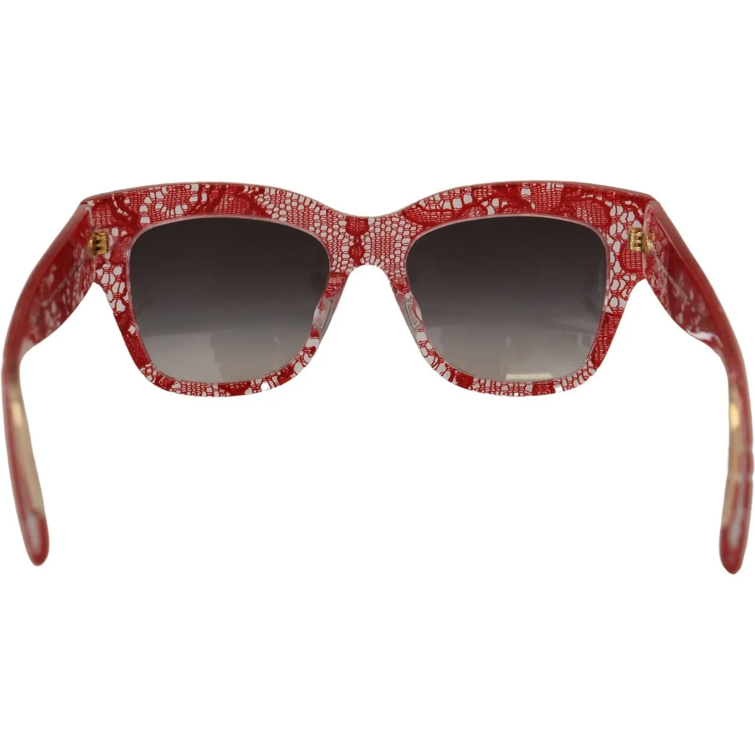 Dolce & Gabbana Elegant Red Lace Detail Sunglasses