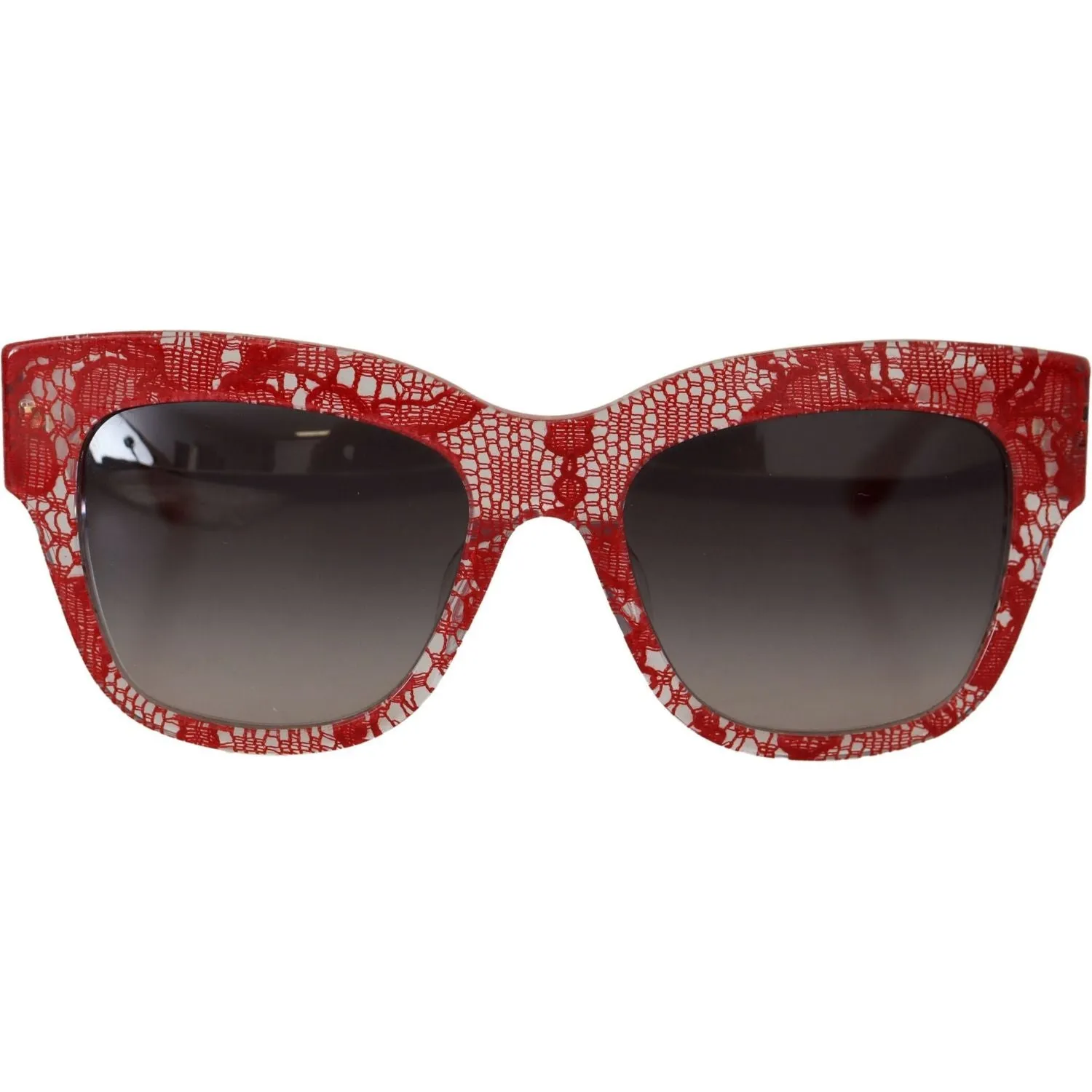 Dolce & Gabbana Elegant Red Lace Detail Sunglasses