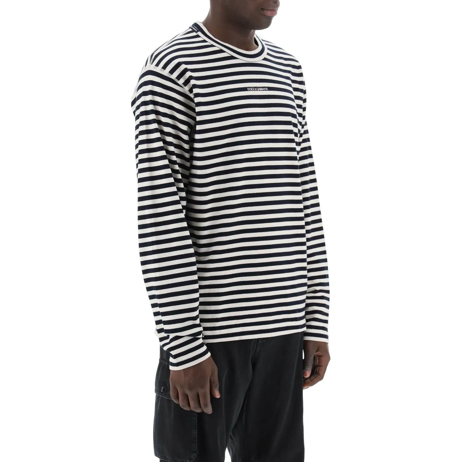 Dolce & Gabbana long-sleeved striped t-shirt