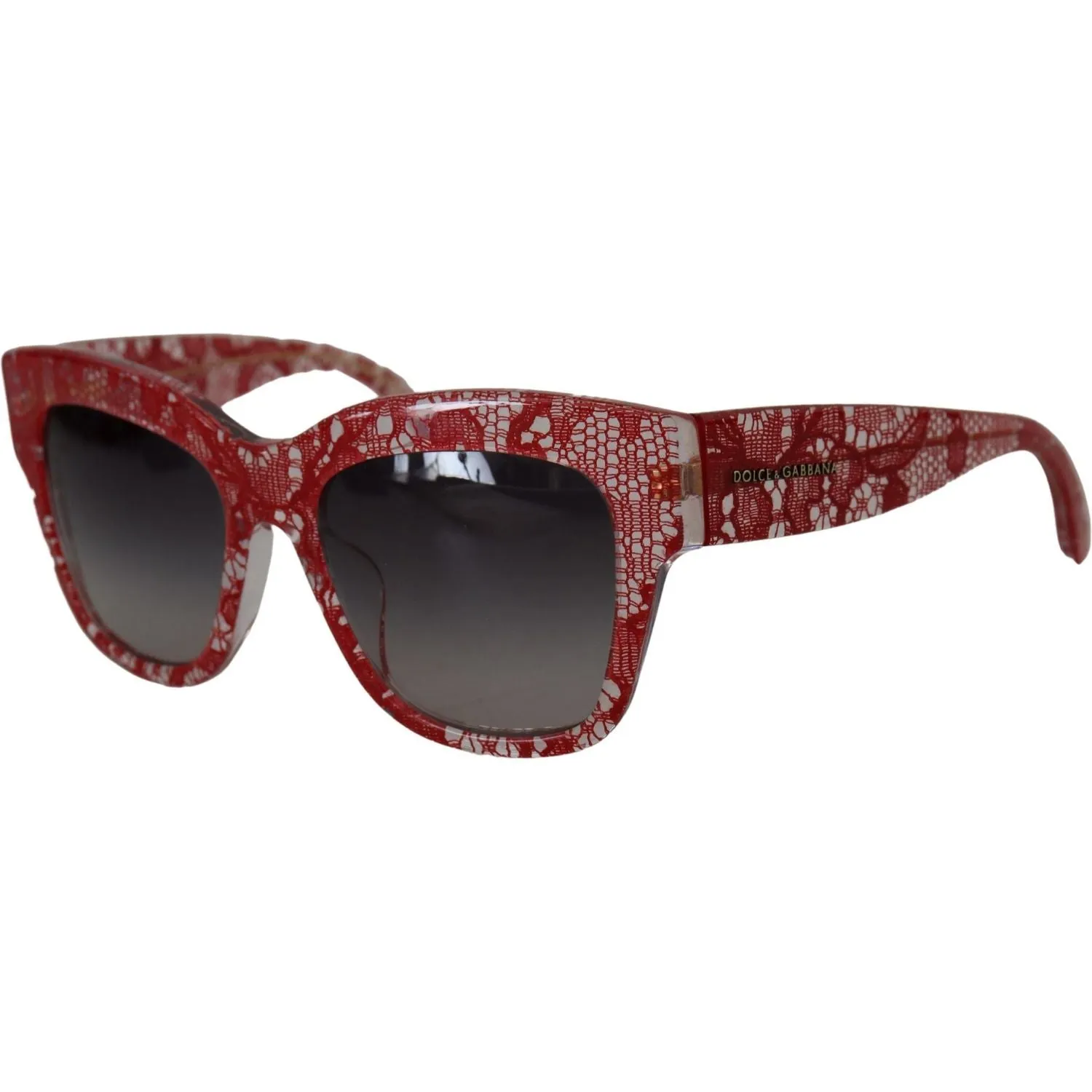 Dolce & Gabbana Sicilian Lace Accented Designer Sunglasses