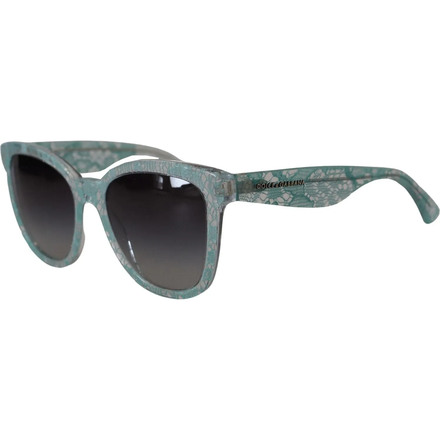 Dolce & Gabbana Sicilian Lace Crystal-Infused Sunglasses