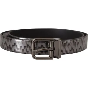 Dolce & Gabbana Sleek Italian Leather Belt in Sophisticated Gray