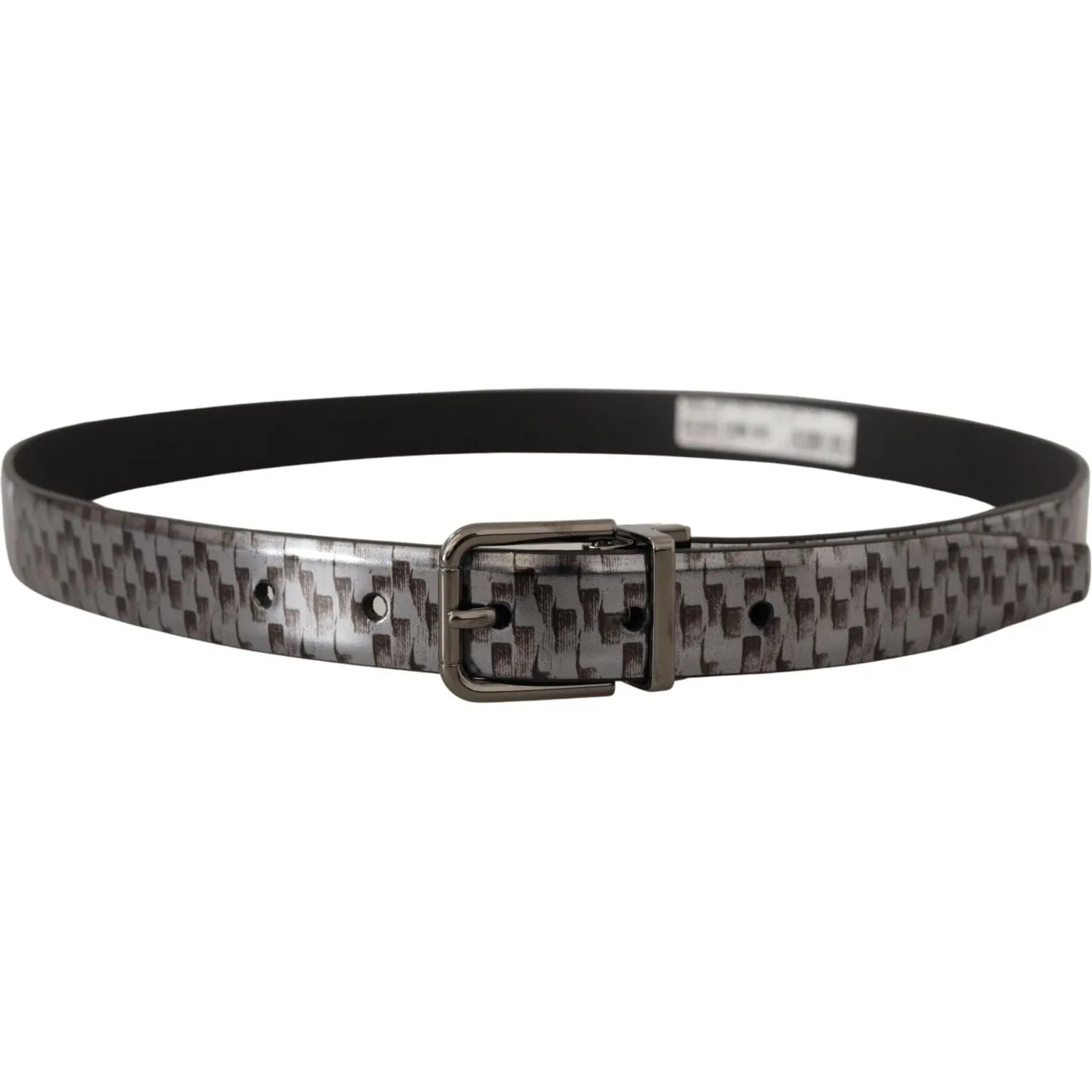 Dolce & Gabbana Sleek Italian Leather Belt in Sophisticated Gray