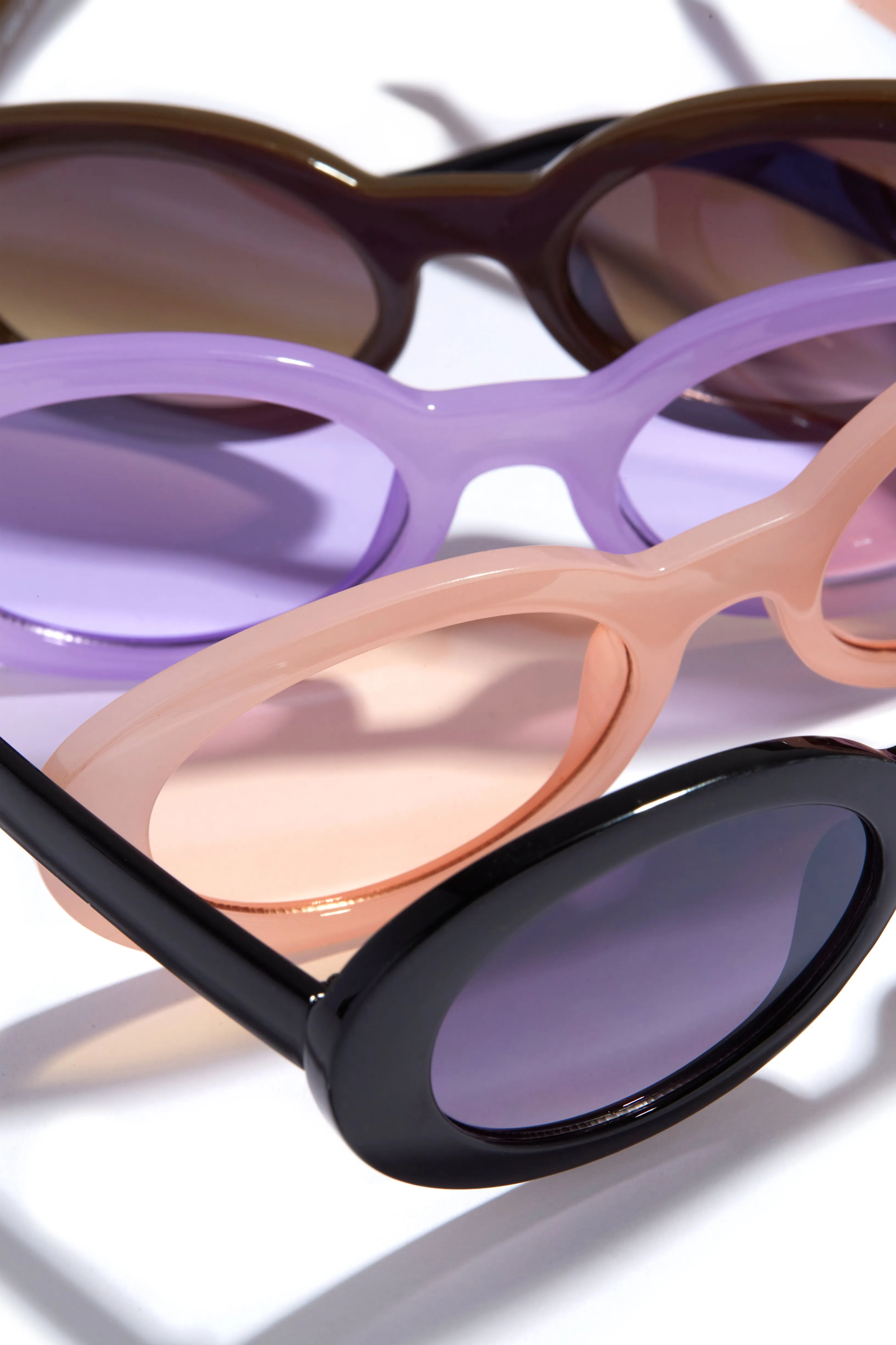 Elena Oval Sunglasses - Purple