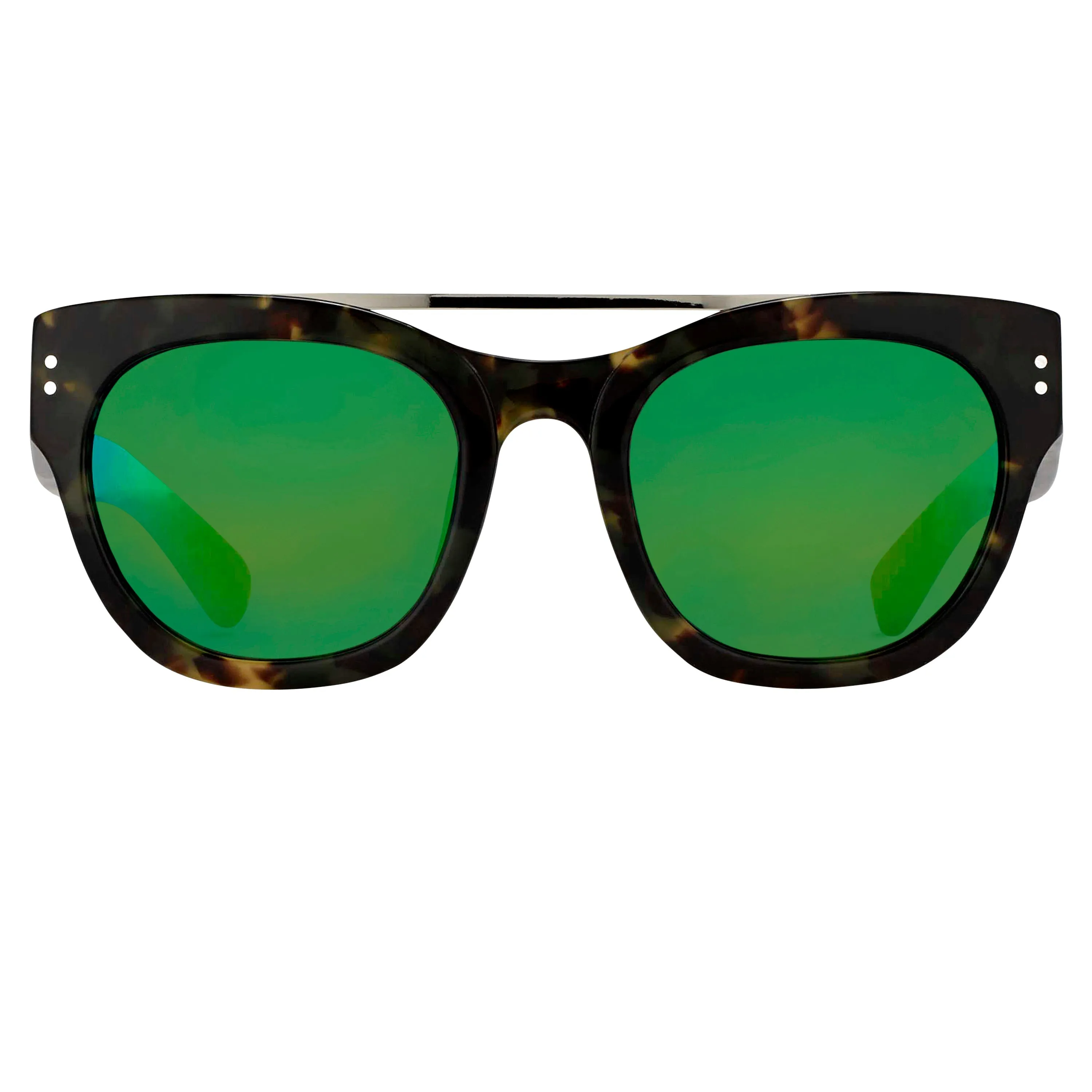 Erdem Unisex Round Green Sunglasses EDM11C2SUN