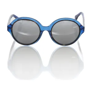 Frankie Morello Blue Acetate Women Sunglass