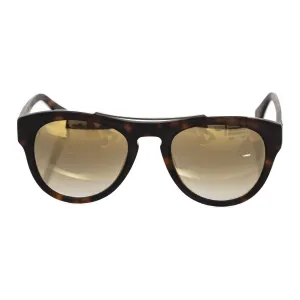 Frankie Morello Brown Acetate Men Sunglass