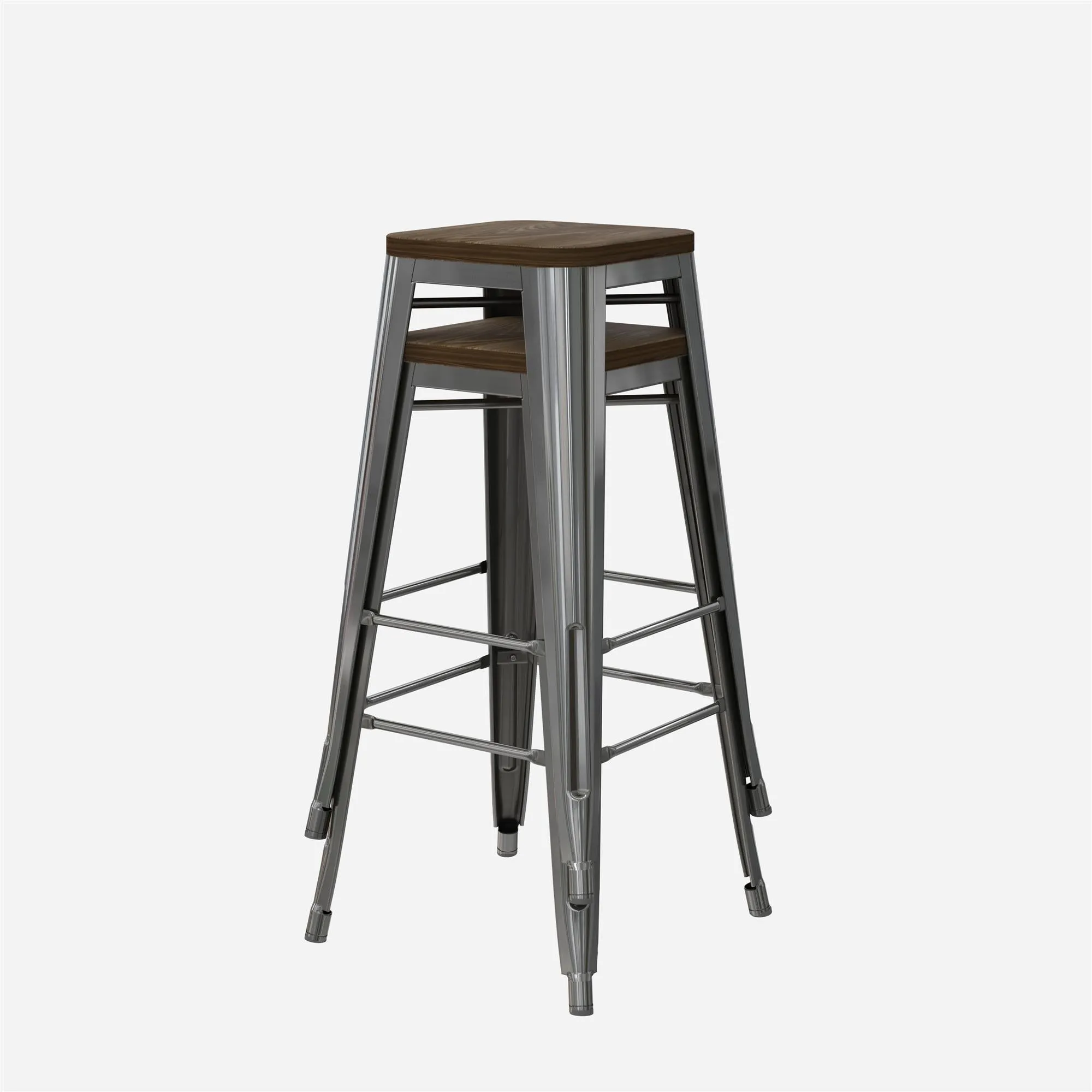 Fusion 30" Stackable Bar Stool, Set of 2