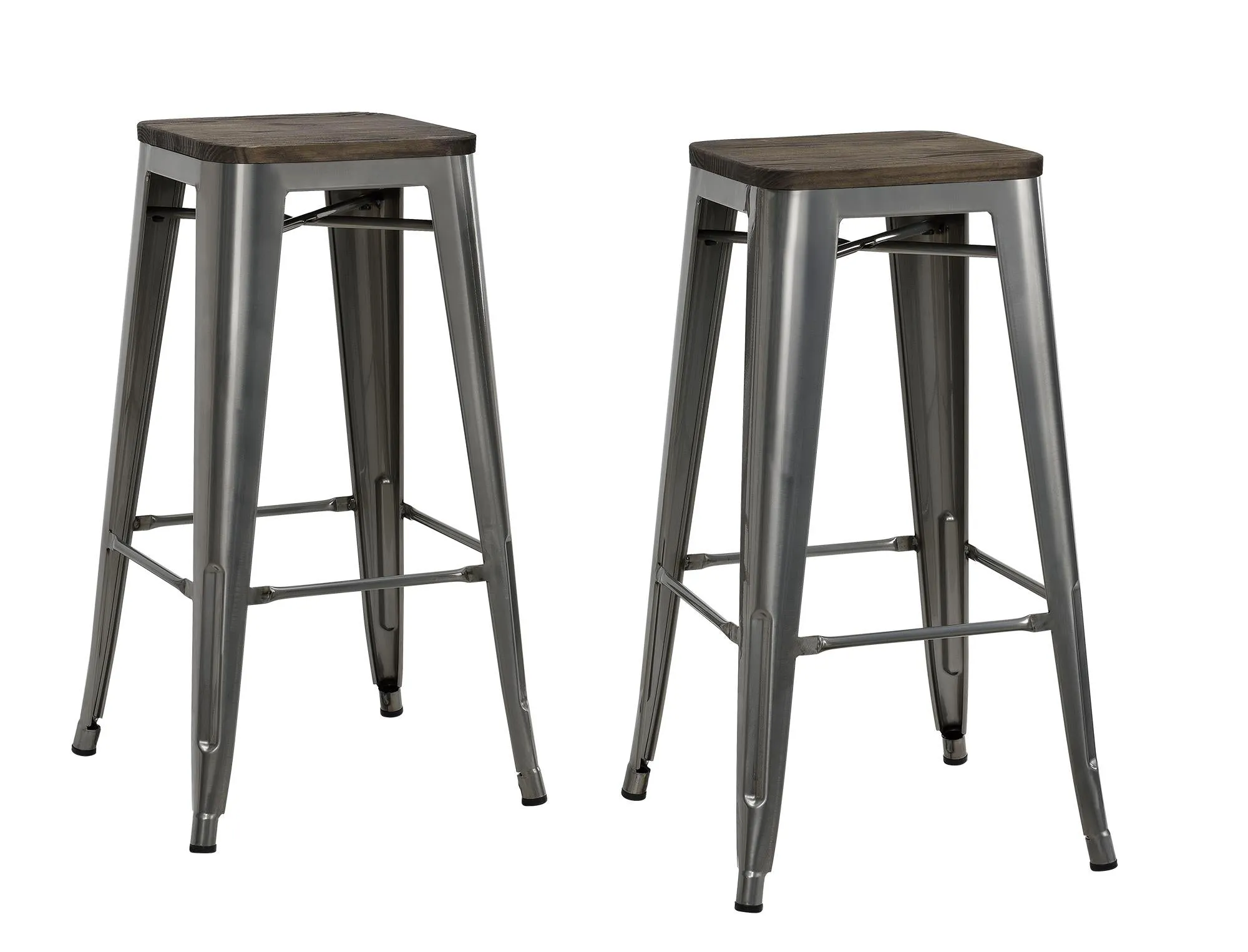 Fusion 30" Stackable Bar Stool, Set of 2