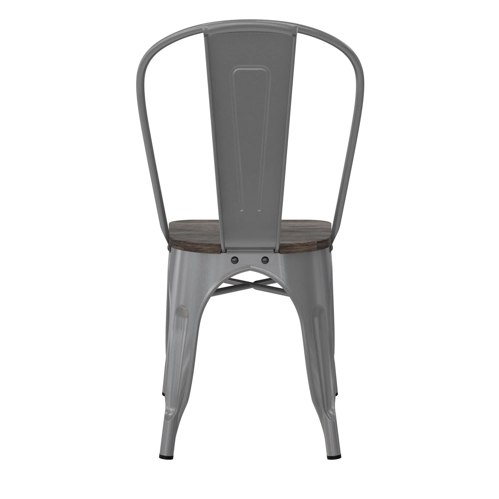 Fusion Stackable Metal Dining Chair, Set of 2