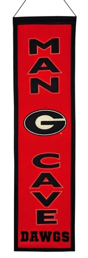 Georgia Bulldogs Winning Streak Man Cave Vertical Wool Banner (8"x32")