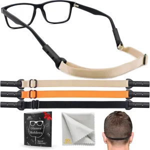 Glasses Strap Holder 3 Pcs Adjustable Eyeglasses Cord Lanyards No Tail L 15 inch