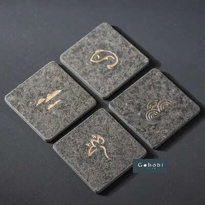 Gohobi A Set of 4 Stone Coasters