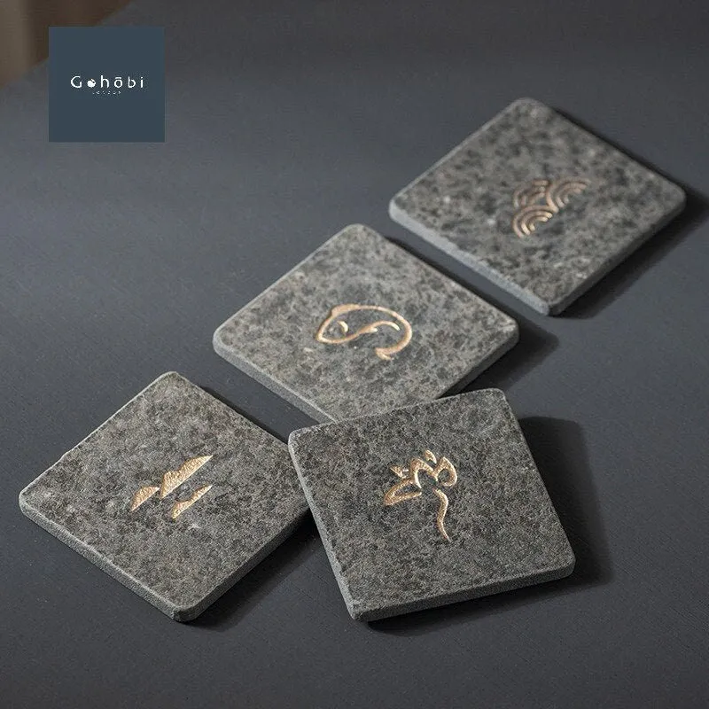 Gohobi A Set of 4 Stone Coasters