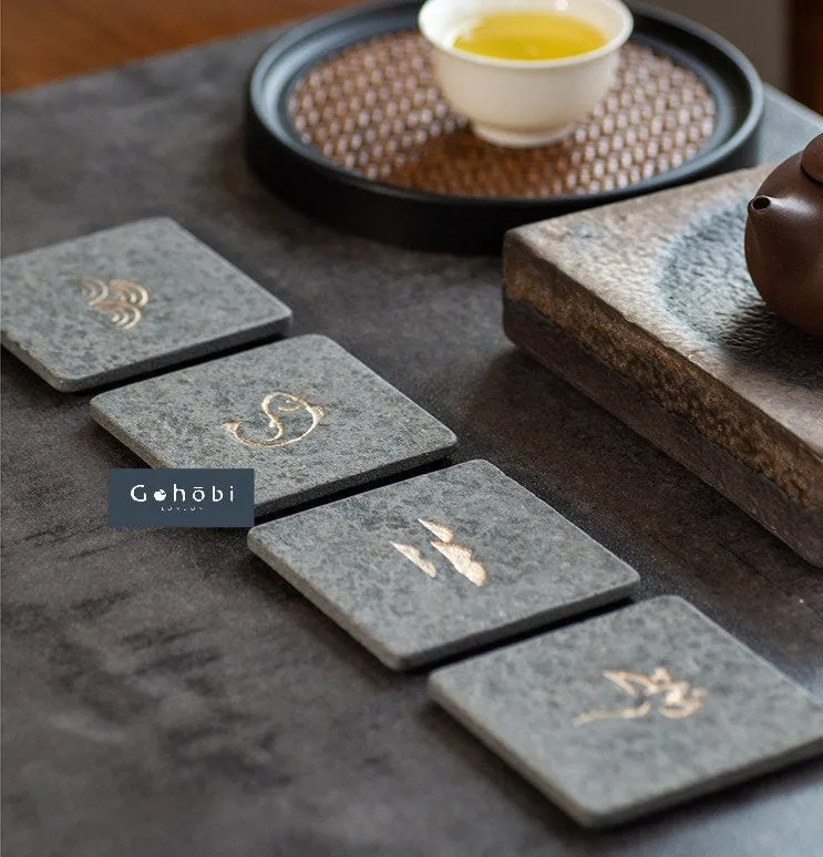 Gohobi A Set of 4 Stone Coasters