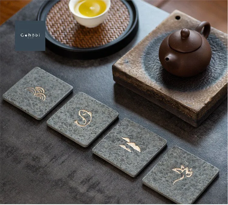 Gohobi A Set of 4 Stone Coasters