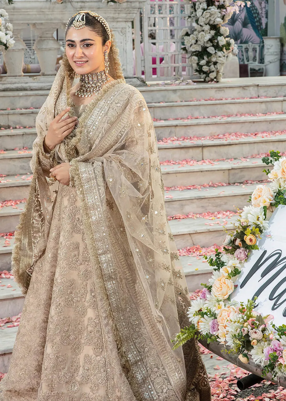 Gold Pakistani Maxi Dress | Imrozia Serene Mehram Brides '23 | SB-16 - TARAB