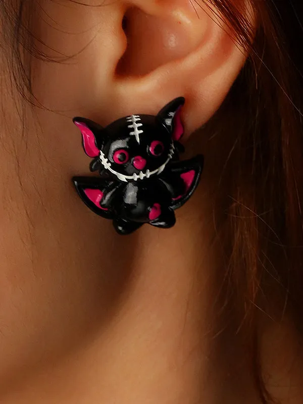 Halloween Bat Shape Earrings Accessories